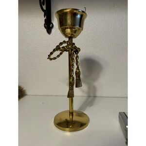 Brass candlestick holder‎ vintage unique piece